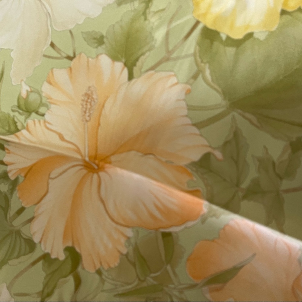Salvatore Ferragamo Hibiscus Floral Print Silk Scarf.
